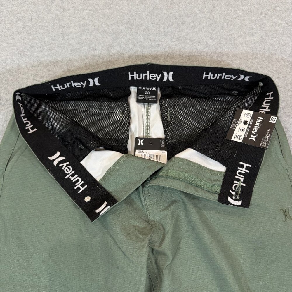 Hurley Men’s Hybrid Walk Shorts 28 Cilantro Green Stretch Water Repellent ATB - Picture 6 of 16